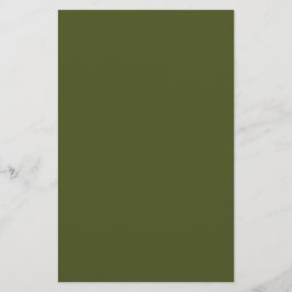 Papelería Color sólido verde del ejército