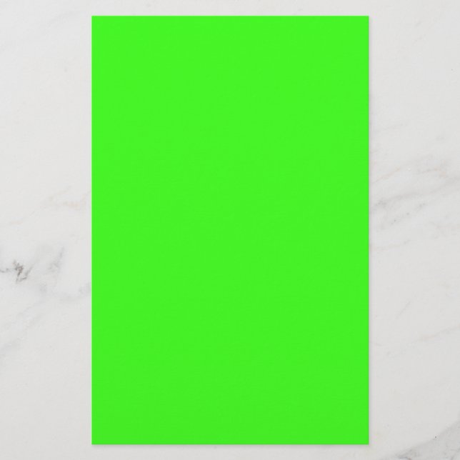 Papelería Color sólido verde neón (Anverso)