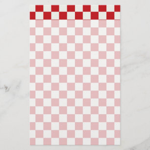 Papelería Colores a cuadros rojos y blancos del Bbq del país