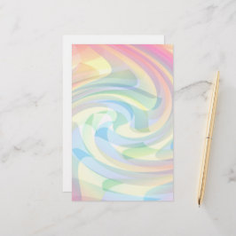 Papelería Colores blandos Pastel Swirl Amarillo Azul Rosa Re