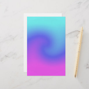 Papelería Colores blandos Pastel Swirl Rosa Azul Púrpura Aqu