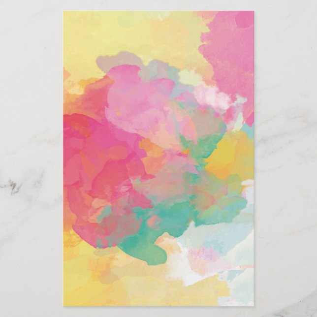 Papelería Colores de agua Pastel (Anverso)