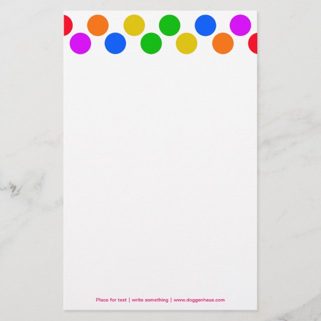 Papelería Colores de arcoíris (Anverso)