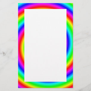 Papelería Colores del arco iris. Espiral brillante y