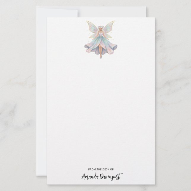 Papelería Colores pastel de ángel mágico hada (Anverso)