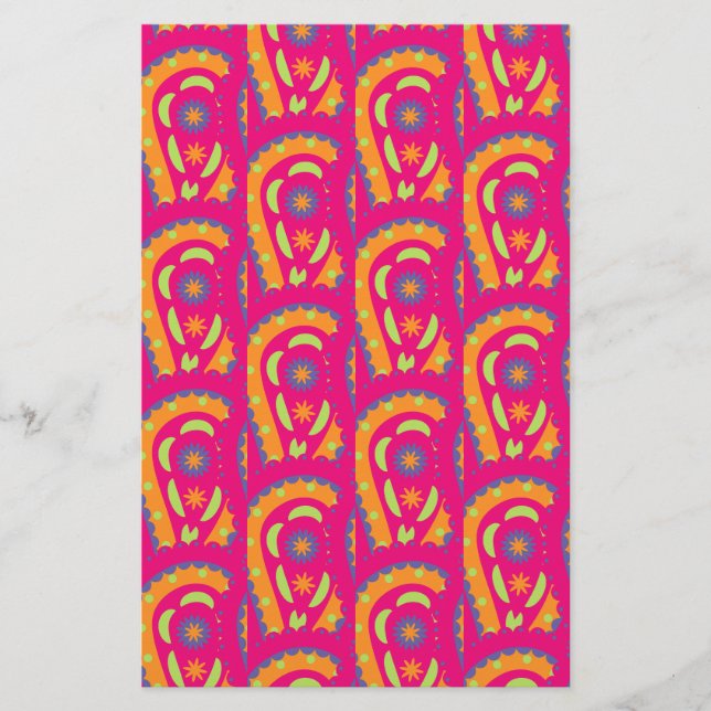 Papelería Colorido Paisley (Anverso)