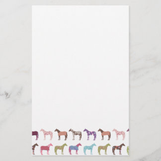 Papelería Colorido patrón de caballo