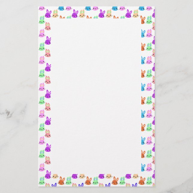 Papelería Coloridos Bunnies Pascua (Reverso)