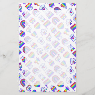 Papelería Coloridos patrones de iconos arco iris