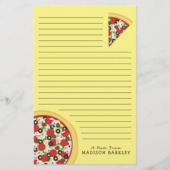 Papelería Combo supremo de pizza con comida para niños (Anverso)