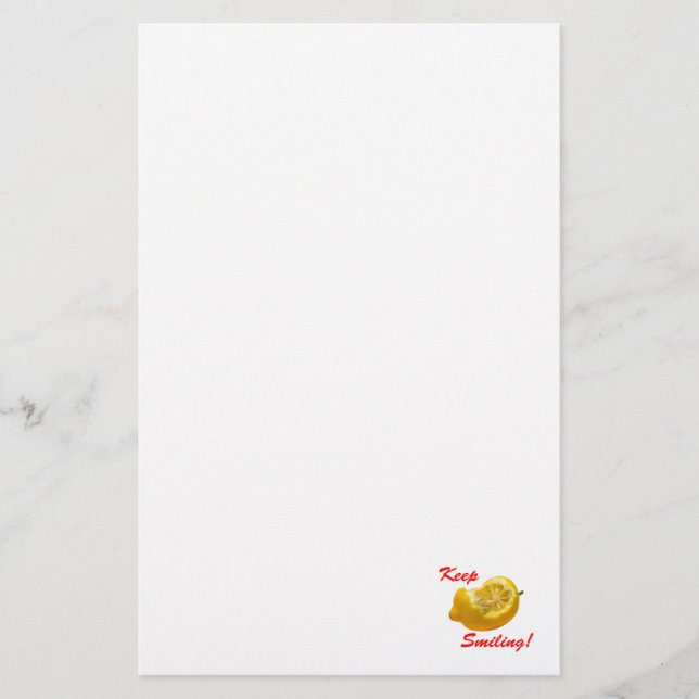 Papelería Composición de limón ¡Sigue sonriendo! (Anverso)