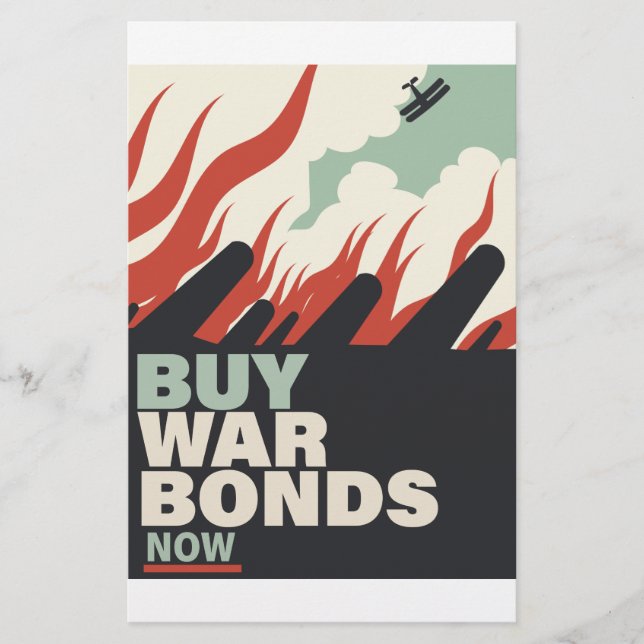 Papelería Compre Bonos de Guerra Ahora. (Anverso)