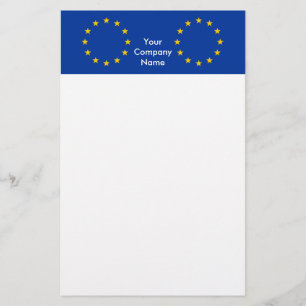 Papelería con bandera de la Unión Europea