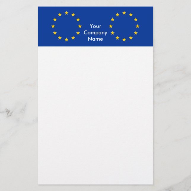 Papelería con bandera de la Unión Europea (Anverso)