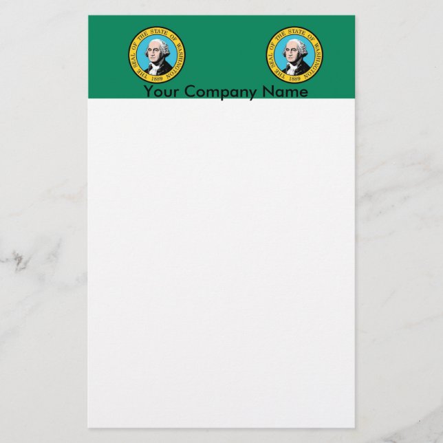 Papelería con Bandera de Washington (Anverso)