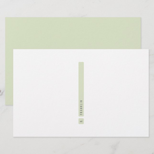 Papelería con barra divisoria (Anverso / Reverso)