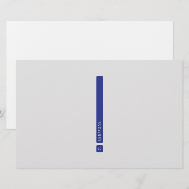 Papelería con barra divisoria (Anverso / Reverso)