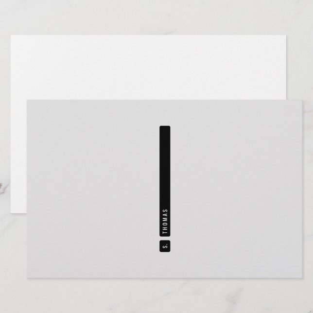 Papelería con barra divisoria (Anverso / Reverso)