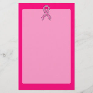 Papelería Conciencia ceñida cromo de la cinta del rosa del
