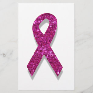 Papelería conciencia de cáncer de mama rosa secuencial