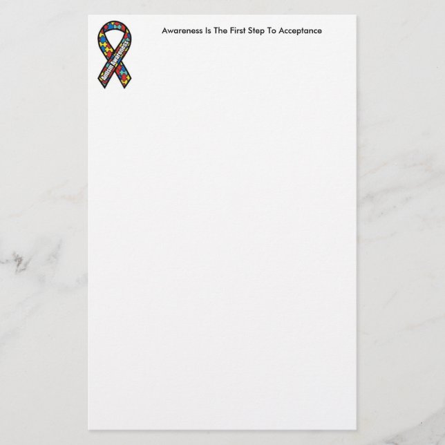 Papelería Conciencia del autismo inmóvil (Anverso)
