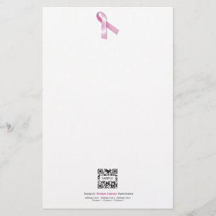 Papelería Conciencia del cáncer de pecho de la plantilla de