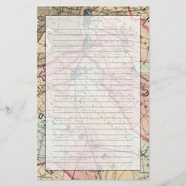 Papelería Condados de Camden, Gloucester, NJ (Anverso)