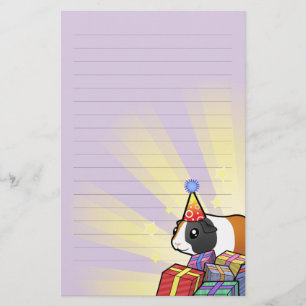 Papelería Conejillo de Indias del cumpleaños (pelo liso)