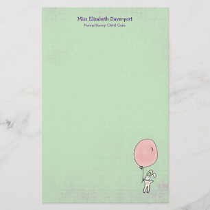 Papelería Conejito aguantando un globo