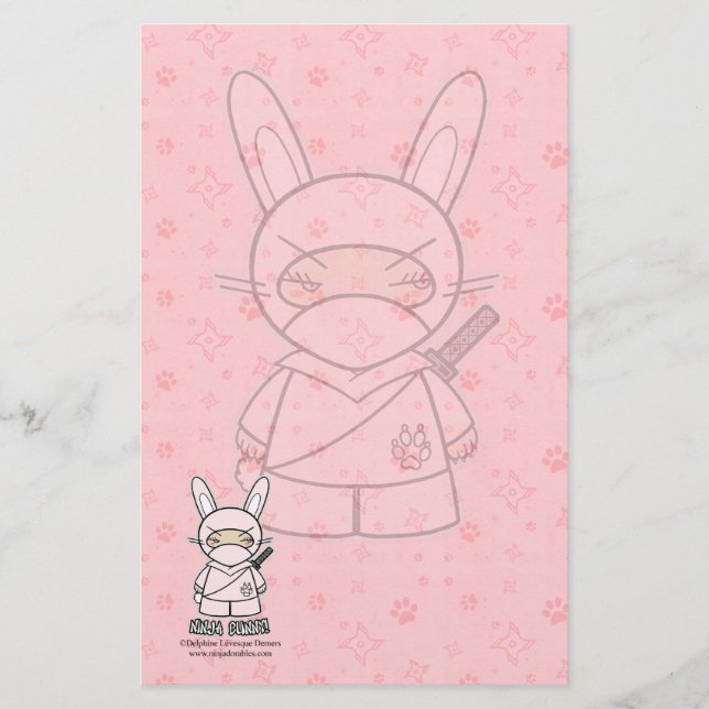 Papelería ¡Conejito de Ninja! Efectos de escritorio (Anverso)