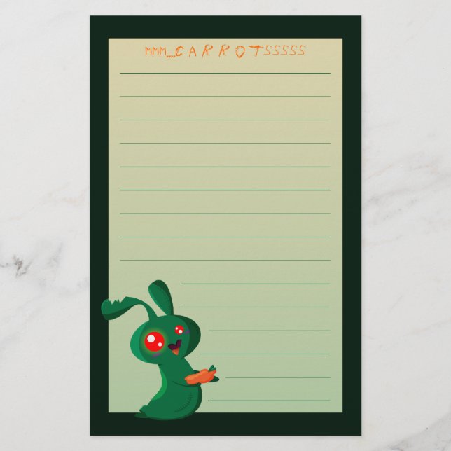 Papelería Conejito del zombi (Anverso)