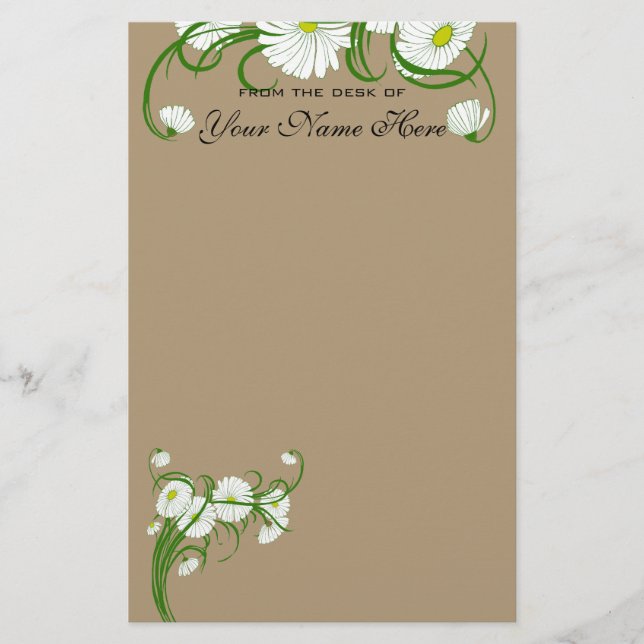 Papelería Conjunto de boda de flores de margaritas Gerber bl (Anverso)