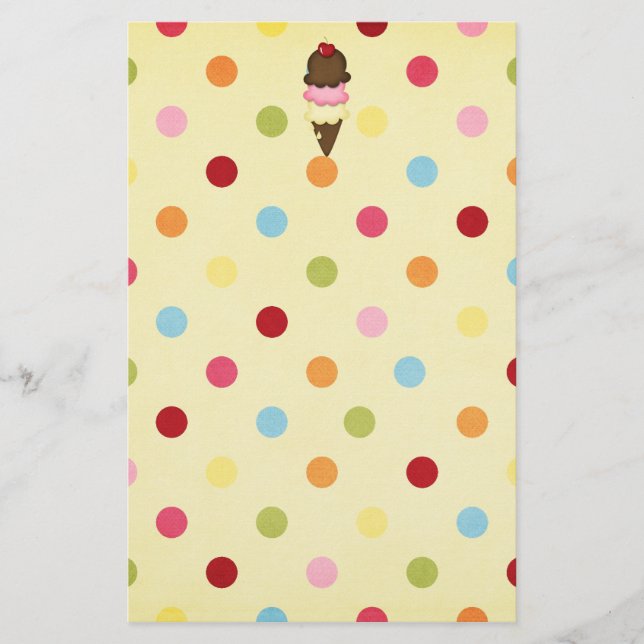 Papelería cono de helado (Anverso)