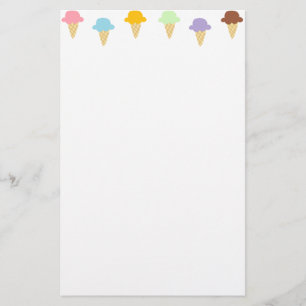 Papelería Conos de helado coloridos