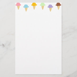 Papelería Conos de helado coloridos