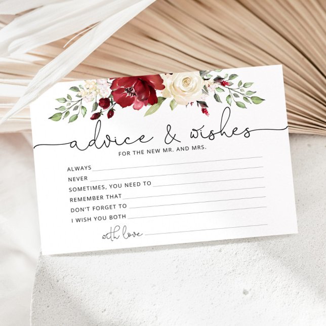 Papelería Consejo y deseos de Borgoña ducha de novia (Subido por el creador)