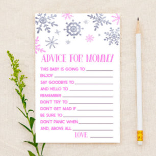 Papelería Consejos de copo de nieve rosado Actividad de jueg