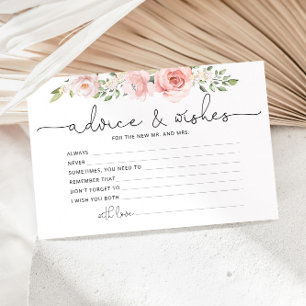 Papelería Consejos florales y saludos de Rubor ducha de novi