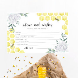 Papelería Consejos y deseos de abeja floral para ducha de no
