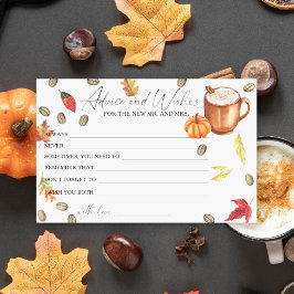 Papelería Consejos y deseos para una boda con café de calaba
