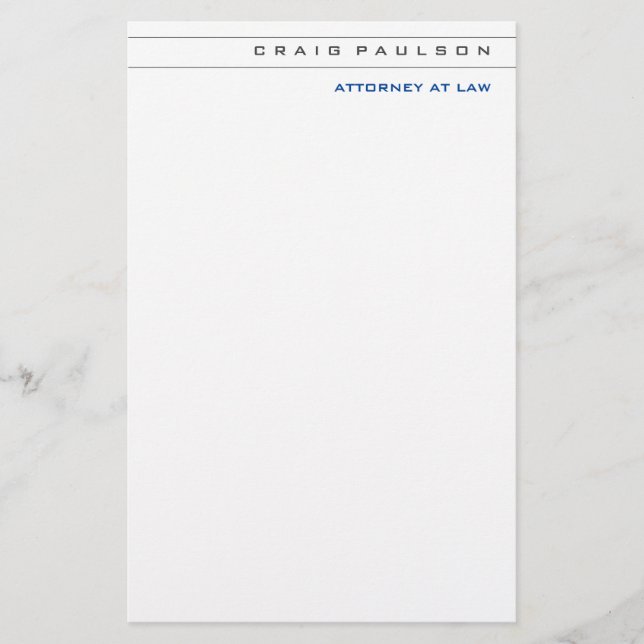 Papelería Consultor de blanco y negro Abogado profesión jurí (Anverso)