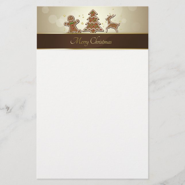 Papelería Cookies de Gingerbread (Anverso)