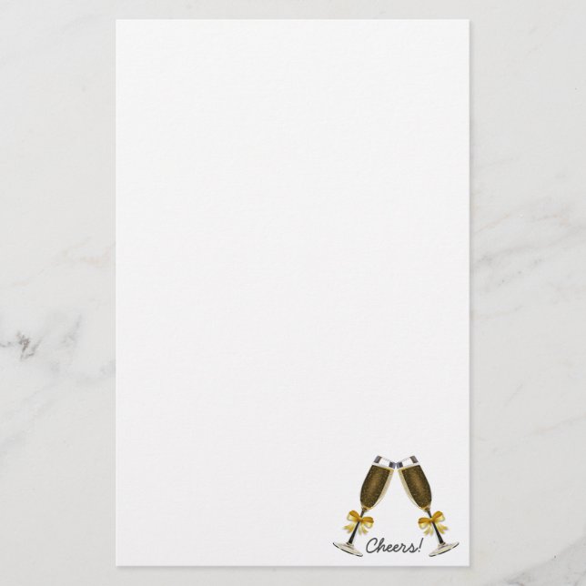 Papelería Copas para brindar con champán (Anverso)