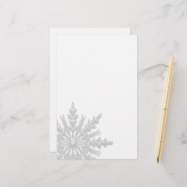 Papelería Copo de nieve de invierno blanco