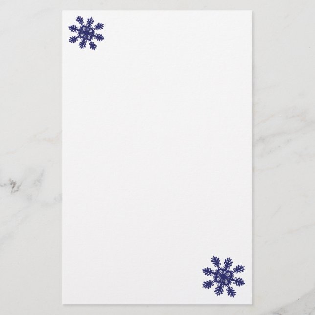 Papelería Copo de nieve II (Anverso)