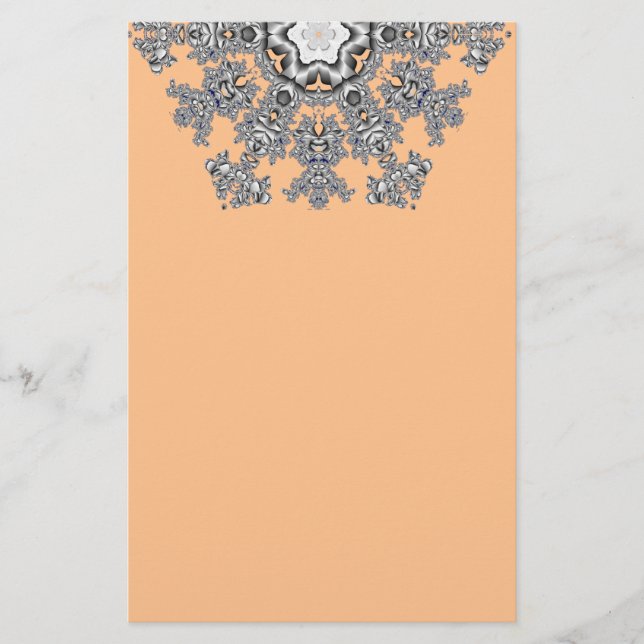 Papelería Copo de nieve plateado (Anverso)