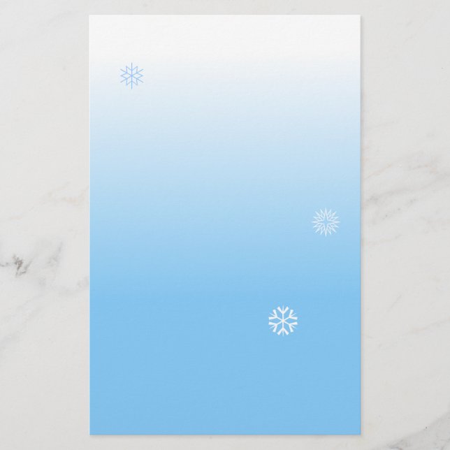 Papelería Copos de nieve (Anverso)