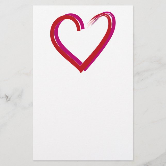 Papelería Corazón de amor (Anverso)