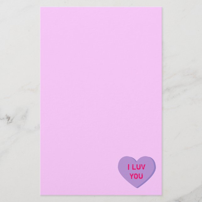 Papelería Corazón de San Valentín (Anverso)