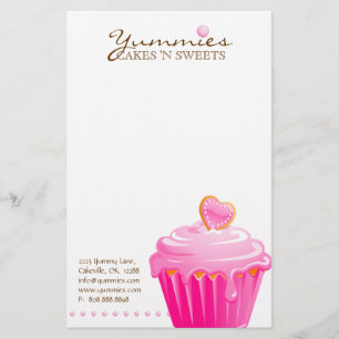 Papelería Corazón del rosa del chef de repostería de la